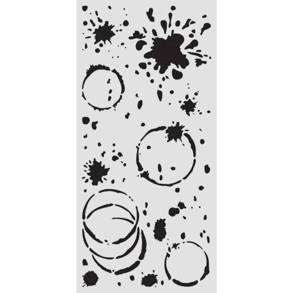 Stamperia Schablone 12 x 25 cm – Secret Diary Ink Splatter