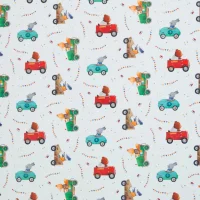 Beschichtete Baumwolle – Tiere in Autos