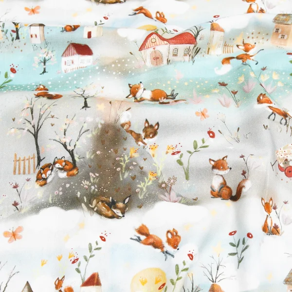 Baumwolle mit Füchsen – Fuchsfrühling