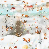 Baumwolle mit Füchsen – Fuchsfrühling