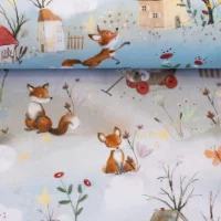 Baumwolle mit Füchsen – Fuchsfrühling