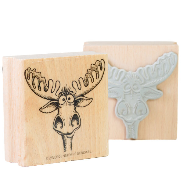 Zwergenstoffe Tierstempel – Moose 7 x 7 cm