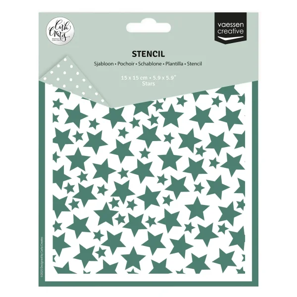 Carla Creates Schablone 15 x 15 cm – Christmas Stars