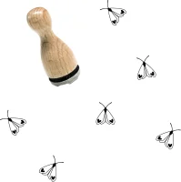 Zwergenstoffe Ministempel 14 mm – Motte mit Herz