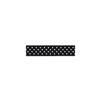 Repsband "Polka Dots", weiss auf schwarz