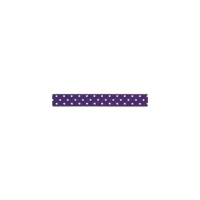 Repsband "Polka Dots" schmal, weiss auf violett