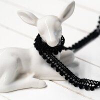 Mini Pompomborte Schwarz