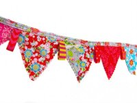 Farbenmix Webband Chevron Orange-Pink