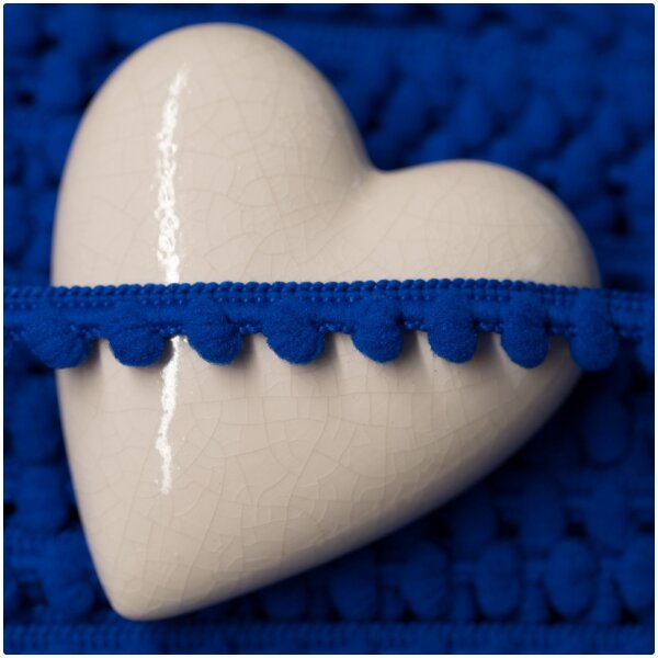 Baby Pomponborte Royalblau
