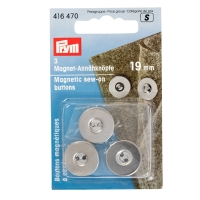 PRYM Magnet Ann&auml;hkn&ouml;pfe, silbrig, 19mm, 3 Stk