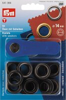 Prym 10 Stk Ösen mit Scheiben 14 mm – Schwarz