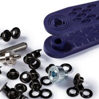 Prym 40 Stk Ösen mit Scheiben 5 mm – Schwarz
