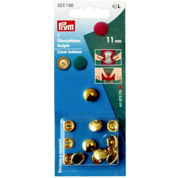 Prym Überziehbare Knöpfe Gold - 11 mm