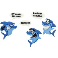 Dress It Up Dekoknöpfe Haifisch – Shark!