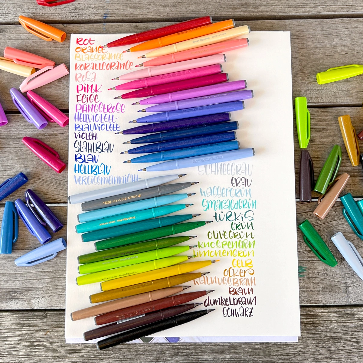 Pentel Brush Sign Pens zum Brush Lettering lernen